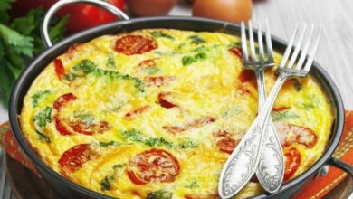 Fırında Tulum Peynirli Omlet