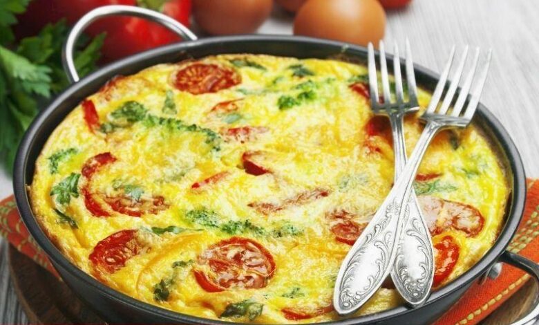Fırında Tulum Peynirli Omlet