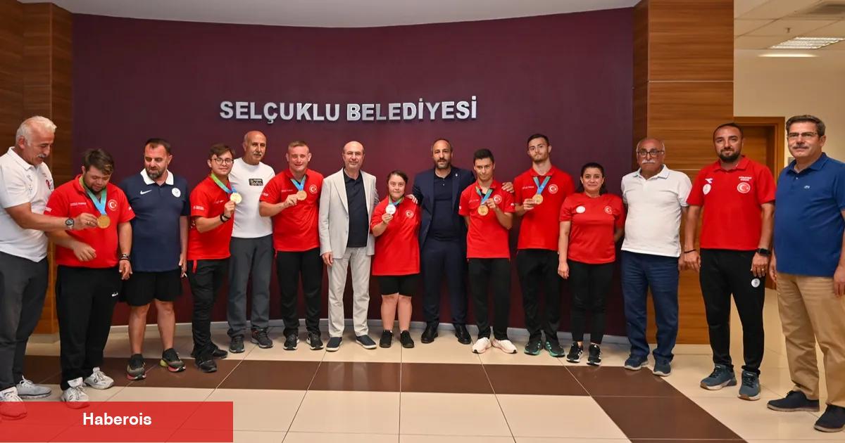 Konya Selçuklu'da özel atletler ağırlandı