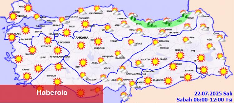 Kuzeydoğu hariç sıcaklıklar bunaltacak