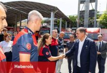 Lider Tugay'dan ateş savaşçılarına teşekkür ziyareti
