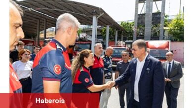Lider Tugay'dan ateş savaşçılarına teşekkür ziyareti
