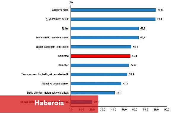 Lisans mezunlarında kayıtlı istihdam oranı 2024 yılında yüzde 75,0 olarak gerçekleşti - Haberois Lisans mezunlarında kayıtlı istihdam oranı 2024 yılında yüzde 75,0 olarak gerçekleşti