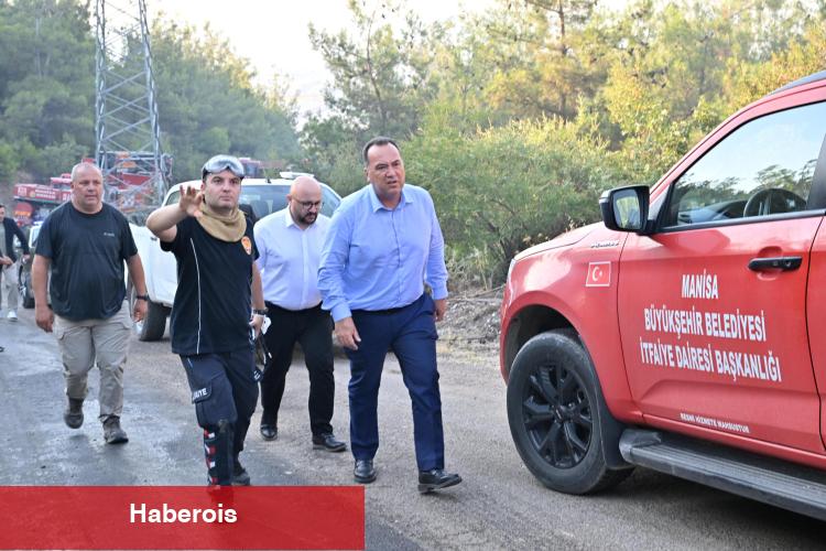 Manisa İtfaiyesi'nden Kayapınar yangınına müdahale
