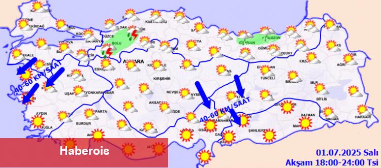 Meteoroloji'den kuvvetli rüzgar ve sağanak uyarısı! - Haberois Meteoroloji'den kuvvetli rüzgar ve sağanak uyarısı!