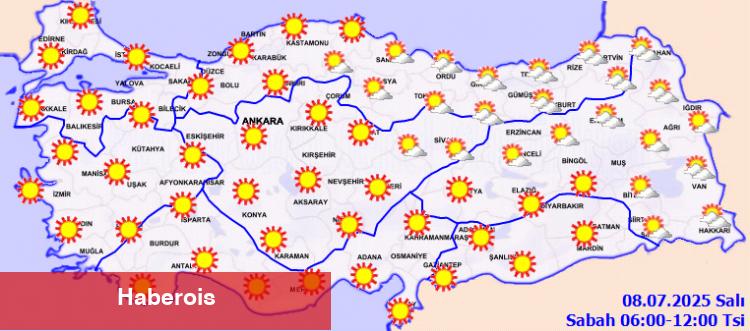 Meteoroloji’den 'Sıcak Hava' uyarısı - Haberois Meteoroloji’den 'Sıcak Hava' uyarısı