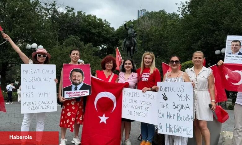 New York’ta İmamoğlu ve tutuklu isimlere protesto - Haberois New York’ta İmamoğlu ve tutuklu isimlere protesto