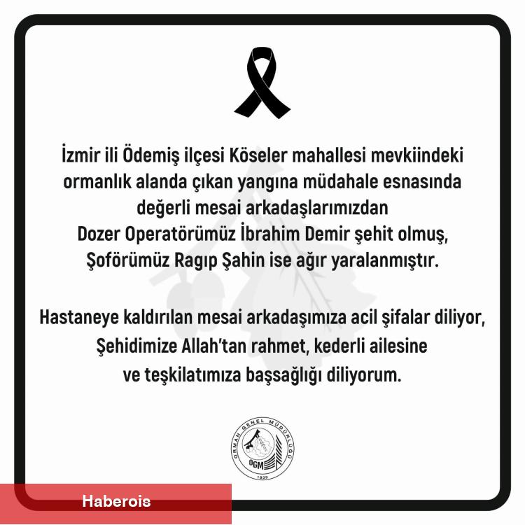 Orman personeli İbrahim Demir İzmir yangınında şehit düştü!