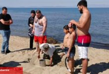 Pamucak Sahili’nde sürpriz konuk