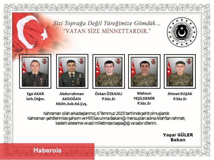Pençe-Kilit’te acı artış: Şehidimiz 12'ye yükseldi! - Haberois Pençe-Kilit’te acı artış: Şehidimiz 12'ye yükseldi!