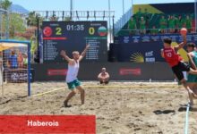 Plaj hentbolunda 17 Yaş Altı EHF Avrupa Şampiyonası Antalya'da devam ediyor