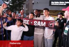 Samsunspor'un yeni transferi Antoine Makoumbou kente geldi