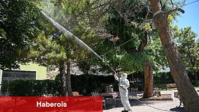 Selçuklu Belediyesi yeşil alan ilaçlamalarını dış mahallelerde de sürdürüyor
