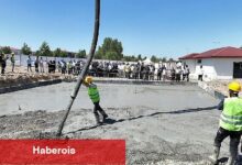 Sıcak Çermik'te bayan ve erkek havuzlar için birinci beton atıldı