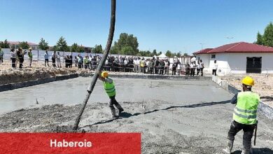 Sıcak Çermik'te bayan ve erkek havuzlar için birinci beton atıldı