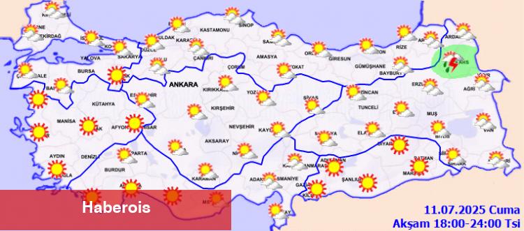 Sıcaklıklar yüksek, rüzgar ve yağış bekleniyor - Haberois Sıcaklıklar yüksek, rüzgar ve yağış bekleniyor