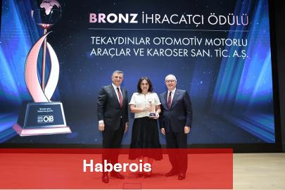Tekaydınlar'a OİB'den bronz ihracatçı mükafatı