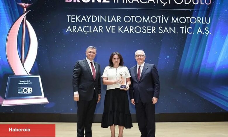 Tekaydınlar'a OİB'den bronz ihracatçı mükafatı