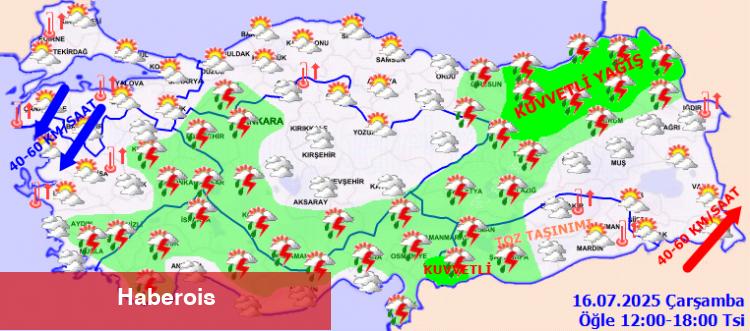Yurtta sert hava: Sağanak, fırtına ve toz uyarısı geldi